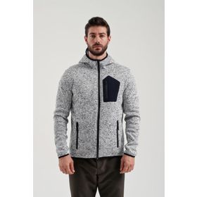 Exuma 2312256 Gri Melanj Tam Fermuarlı Erkek Polar