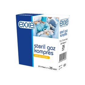 Exxe 7.5x7.5 cm 25 Adet Steril Gaz Kompres