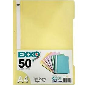 Exxo 50'li Nane Sarı Pastel Telli Dosya