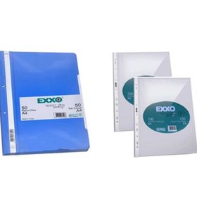 Exxo 50'li Telli Dosya + 200'lü A4 Delikli Poşet Dosya
