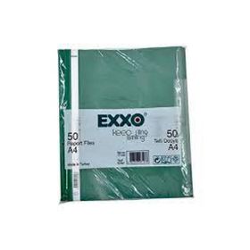 Exxo A4 Yeşil Renk 50 Adet Telli Dosya