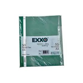 Exxo A4 Yeşil Renk 50 Adet Telli Dosya