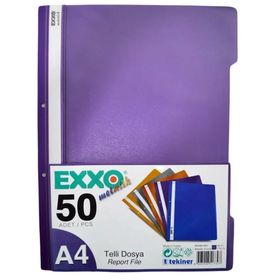 Exxo Metalık Mor 50'li Telli Dosya