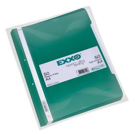 Exxo TT125 Plastik A4 Yeşil Telli Dosya