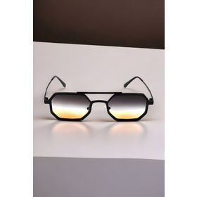 Eyesofia Octagon Lath Siyah Iki Renk Cam Unisex Güneş Gözlüğü