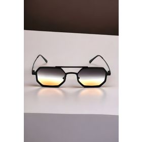 Eyesofia Octagon Lath Siyah Iki Renk Cam Unisex Güneş Gözlüğü