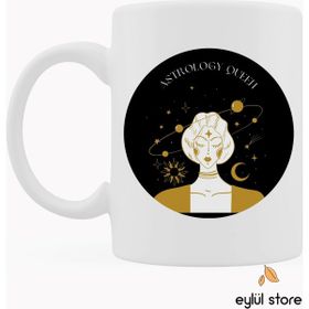 Eylül Design Astroloji Kraliçesi Yazılı Özel Tasarım Baskılı Kupa Bardak