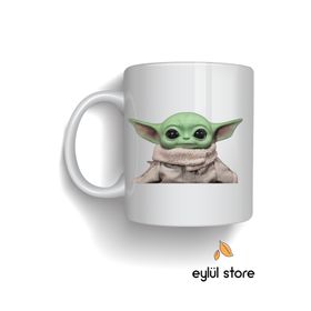 Eylül Design Baby Yoda Temalı Tasarım Baskılı Kupa Bardak