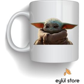 Eylül Design Baby Yoda Temalı Tasarım Baskılı Kupa Bardak