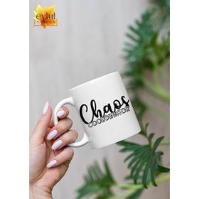 Eylül Design Chaos Coordinator Yazılı Eğenceli Özel Tasarım Baskılı Kupa Bardak