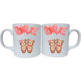 Eylül Design Ikili Seramik Sevgili Kupa Bardak-Baskılı Kupa Bardak