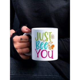 Eylül Design Just Bee You Yazılı Eğlenceli Özel Baskılı Kupa Bardak