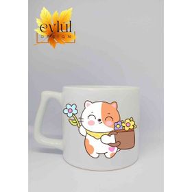 Eylül Design Kedi Baskılı Seramik Kupa Bardak