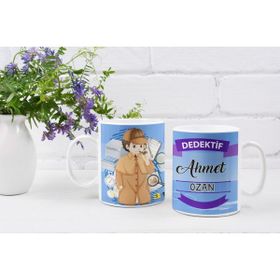 Eylül Design Kişiye Özel Isim Yazılı Dedektif Özel Baskı Meslek Kupa Bardak