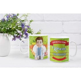 Eylül Design Kişiye Özel Isim Yazılı Diyetisyen Özel Baskı Meslek Kupa Bardak