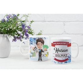 Eylül Design Kişiye Özel Isim Yazılı Muhasebeci Özel Baskı Meslek Kupa Bardak