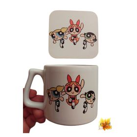 Eylül Design Powerpuff Girls Baskılı Lüks Oval Seramik Kupa Bardak