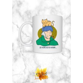 Eylül Design Sanat ve Kediler Van Gogh Özel Tasarım Baskılı Kupa Bardak