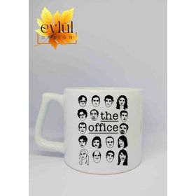 Eylül Design The Office Baskılı Lüks Seramik Kupa Bardak