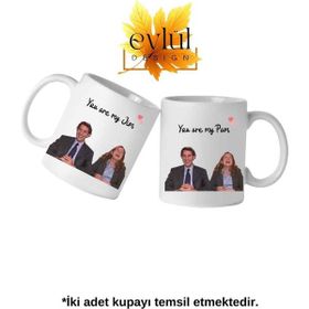 Eylül Design The Office Jim-Pam İkili Sevgili Kupa Bardak