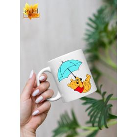 Eylül Design Winnie the Pooh Temalı Sevimli Eğlenceli Özel Tasarım Baskılı Kupa Bardak Hediye Bardak