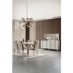 Eymense 0001 Kristal 6 Sandalyeli Yemek Odası Takımı