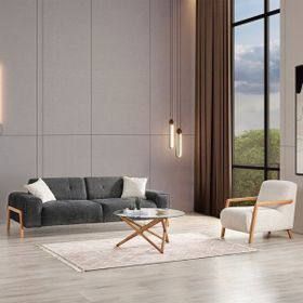 Eymense Dolex Ceviz Kasa Modern Sırt Mekanizmalı Koltuk Takımı