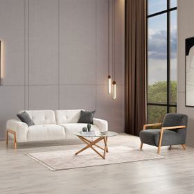Eymense Dolex Ceviz Kasa Modern Sırt Mekanizmalı Koltuk Takımı