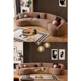 Eymense Elips Kahve 3+2+1 Koltuk Takımı