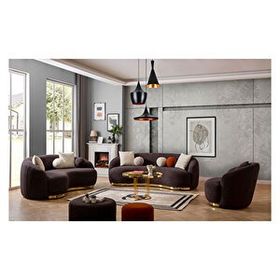 Eymense Elips Kahve 3+2+1 Koltuk Takımı