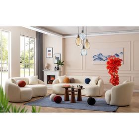 Eymense Elips Krem 3+2+1 Koltuk Takımı