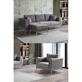 Eymense Gest Gri 3+1+Puf Koltuk Takımı