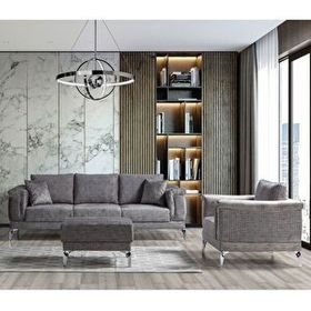 Eymense Gest Gri 3+1+Puf Koltuk Takımı