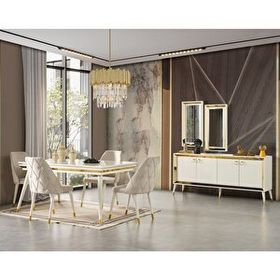 Eymense Lotus Gold Yemek Odası Takımı