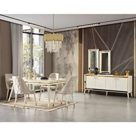 Eymense Lotus Gold Yemek Odası Takımı