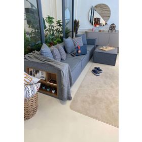 Eymense Miller Soft Kitaplıklı Gri 4 Modül Modüler Köşe Koltuk Takımı