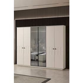 Eymense Petek Modern 6 Kapaklı Gardırop Dolap