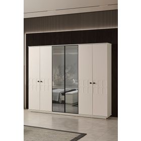 Eymense Petek Modern 6 Kapaklı Gardırop Dolap