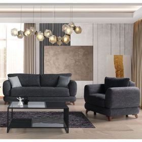 Eymense Rodos Çekyatlı Koltuk Takımı Antrasit 3+1 Çekyat