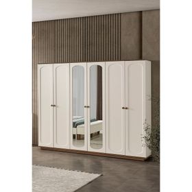 Eymense Sude Bohem Modern 6 Kapaklı Gardırop Dolap