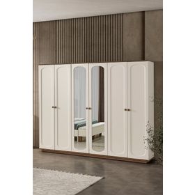 Eymense Sude Bohem Modern 6 Kapaklı Gardırop Dolap