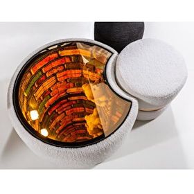 Eymense Well 3d Boyutlu Sonsuz Puflu Modüllü Üçlü Orta Sehpa