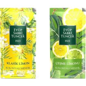 Eyüp Sabri Tuncer 150'li 2 Adet Çeşme Limonu ve Klasik Limon Kolonyalı Mendil