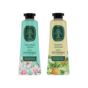 Eyüp Sabri Tuncer 2x50 ml Manolya Çiçeği + Havaii Ananas El Vücut Kremi