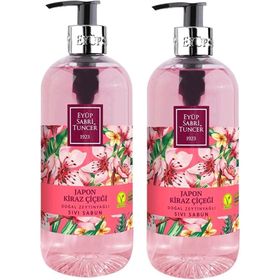 Eyüp Sabri Tuncer 2x500 ml Pet Şişe Doğal Japon Kiraz Çiçeği Zeytinyağlı Sıvı Sabun
