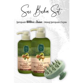 Eyüp Sabri Tuncer 2x600 ml Macadamia Yağlı Duş Jeli ve Yeşil Masaj Şampuan Fırçası