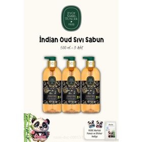 Eyüp Sabri Tuncer 3x500 ml Indian Oud Doğal Zeytinyağlı Sıvı Sabun