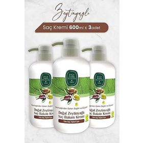 Eyüp Sabri Tuncer 3x600 ml Doğal Zeytinyağlı Saç Kremi