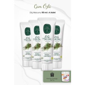 Eyüp Sabri Tuncer 4x90 ml Doğal Çam Özlü Diş Macunu + Kulak Çubuğu