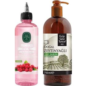Eyüp Sabri Tuncer 500 ml Frambuazlı Sirke Saç Toniği + 750 ml Zeytinyağlı Sıvı Sabun
